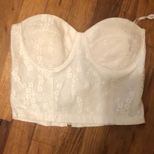 lace corset crop top